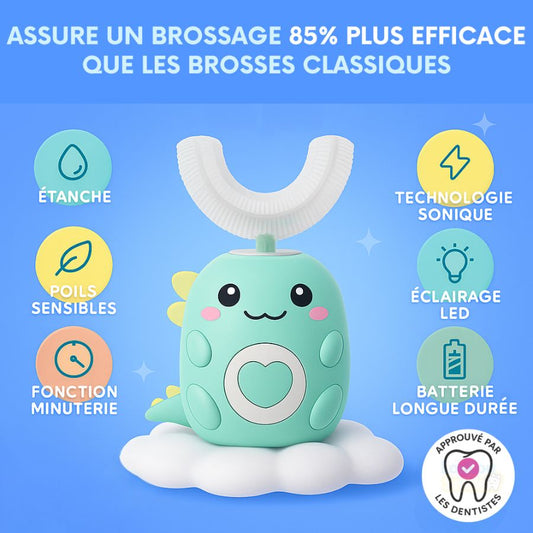 DinoBrosse™ – Brosse à dents 360° pour enfants